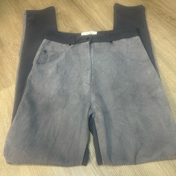 Women’s Cache Genuine Suede Gray Pants Size M 👑 - Picture 1 of 7